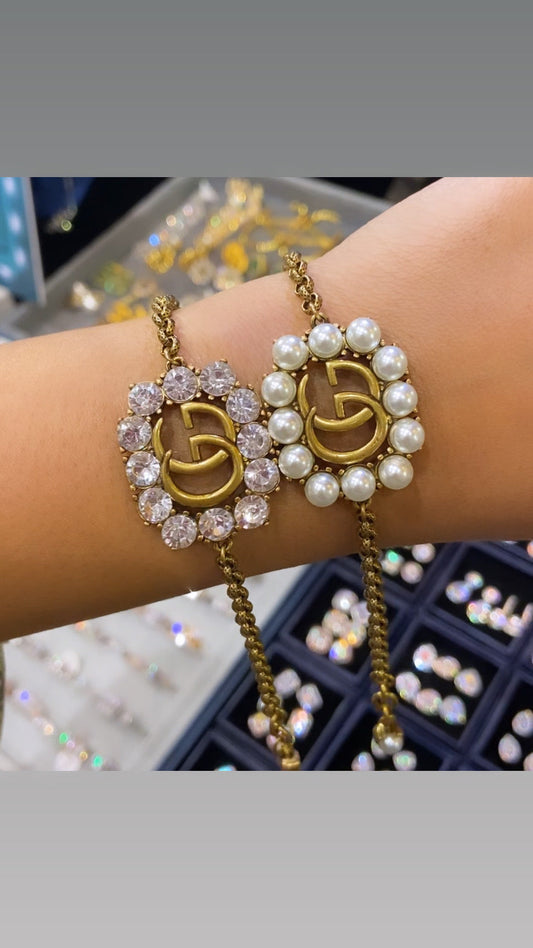 GG PEARL / CRYSTAL BRACELET