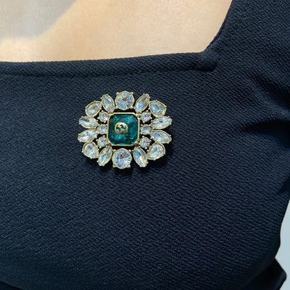 GG crystal brooch