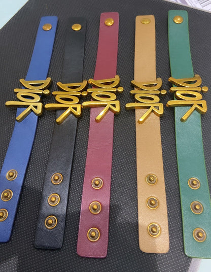 Dio leather monogram bracelet