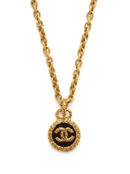 CC BLACK GOLD PENDANT CHAIN