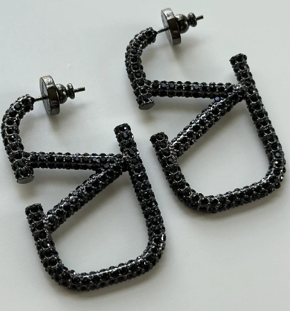 VAL PINK/ PURPLE DIAMOND hoops