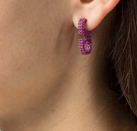 MINI VAL ENCRUSTED HOOPS